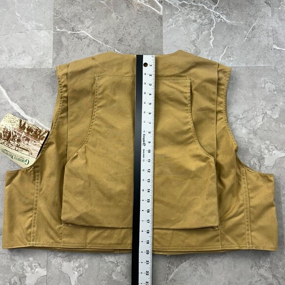 90s Vintage Filson Hunting Vest Mens Large Half Moon Waterfowl Waxed Canvas - Picture 15 of 16